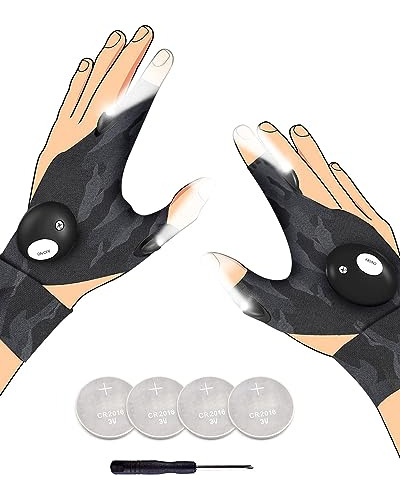 Victoper Guantes De Linterna Led, Luces Manos Libres, Regalo