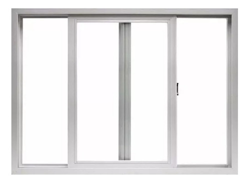 Ventana Para Baño Corrediza 80x40 Marco 35mm Con Vidrio