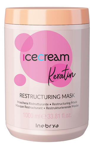 Mascarilla Inebrya Keratin Reestructuración Y Brillo 1000ml