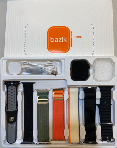 Smartwatch S18 Ultra Pro Bazik Prime Nfc 7 Pulseiras Caixa Prateado Pulseira Prateado