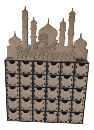Calendario De De Madera Eid Ramadan Mubarak Decedente Diy