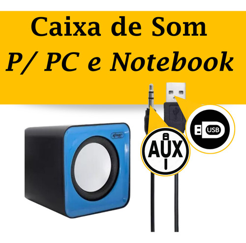 Mini Caixa De Som Portátil E Potente Plug P2