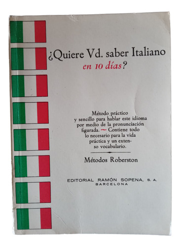 ¿quiere Usted Saber Italiano? - Métodos Robertson (Usado)