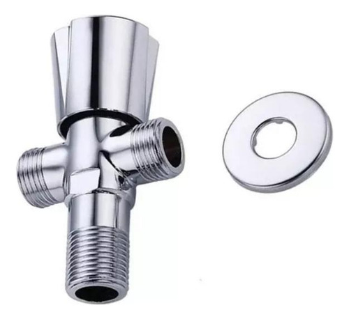 Llave Angular Doble 1/2 Acero Inoxidable 304