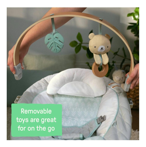 Ingenuity Silla Mecedora Relajante Con Barra Para Bebés