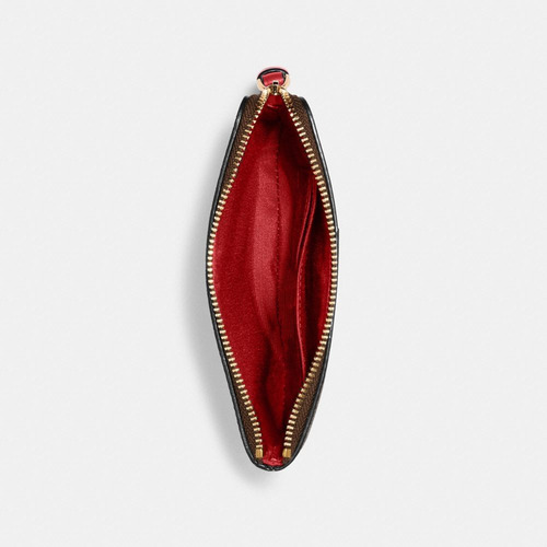 Wrislet Coach Para Dama Color Marrón Con Rojo Signature Marrón Signature Detalle Rojo 58035 Signature