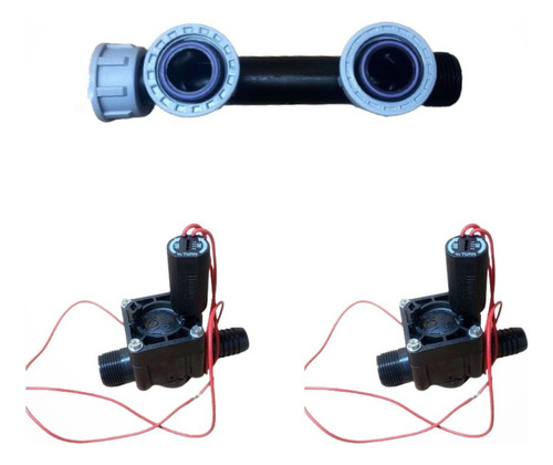 Combo 2 Valvulas Solenoide Hunter 1 Mbb + Manifold Tavlit