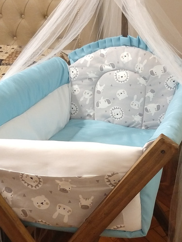 Imagen 7 de 10 de Catre Cuna Incluye Tul, Sábana Y Almohadón Decorativo!!!!