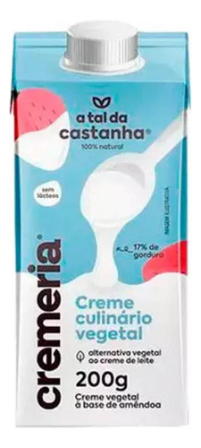 Creme Culinário Vegetal Cremeria A Tal Da Castanha 200g