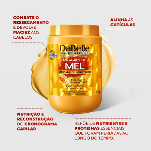 Dabelle Kit Básico Máscara 800g - Milagres Do Mel