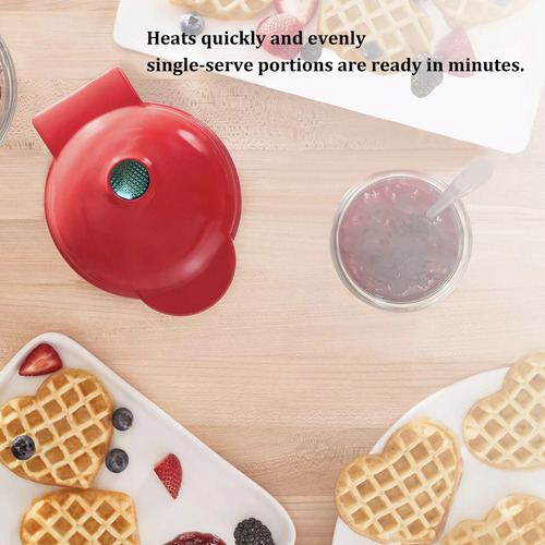 Mini Gofrera Maker De Forma Del Amor Wafflera Para Desayuno