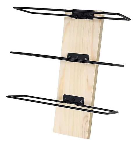 Estante Para Vino De Montaje En Pared Con Color Madera
