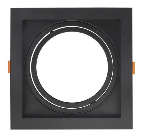 Spot Decor Quadrado Recuado Black + Decker Embutir Mr16 Gu10 Cor Negro