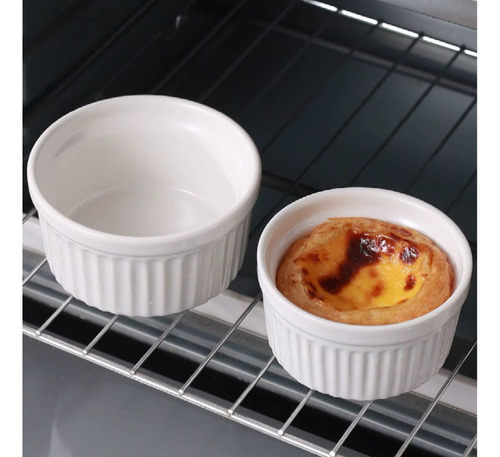 10 Ramekin 30ml Porcelana Branca Porta Molho Pate Buffet