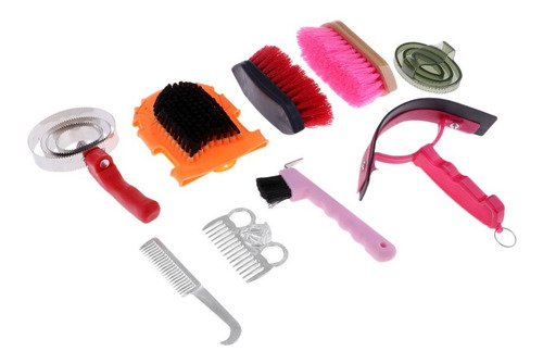 Imagen 4 de 6 de Kit De Mantenamiento De Caballo Cuidado Cepillo De Masaje