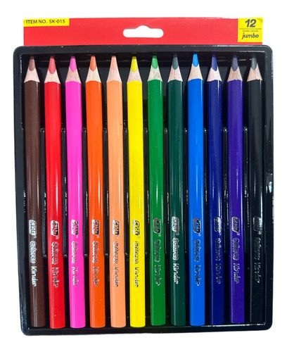 Crayones Skole Jumbo Triangulares 12 Colores Para Niños