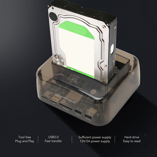 Base De Disco Duro Externa Usb 3.0 A Sata Ide De Doble Bahía