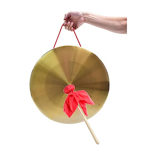 Instrumento De Percusión Tradicional Chino Gong De Latón Con