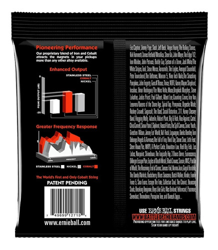 Imagem 2 de 4 de Encordoamento Ernie Ball Regular Slinky 7-string Cobalt 2730