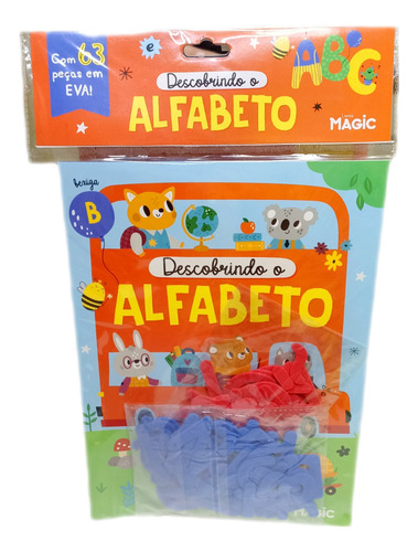 Livro Infantil Descobrindo O Alfabeto Com 63 Peças Eva ( Usando As Letras Do Alfabeto) + Meu Livro Ábaco Com 50 Peças.