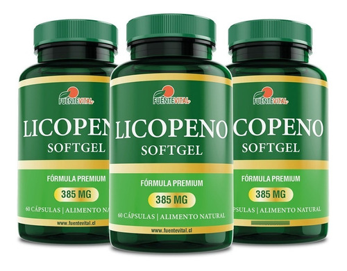 Licopeno Cápsulas Soft Gel -  El Mejor Antioxidante Natural 
