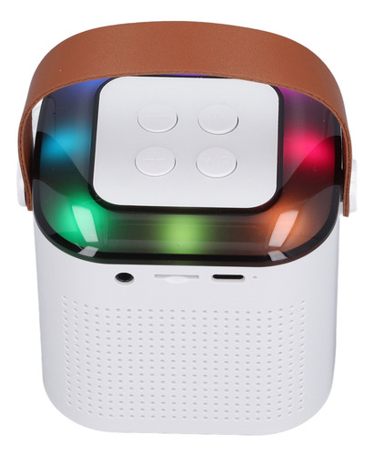 Máquina De Karaoke Mini Con 2 Micrófonos Inalámbricos Rgb Co
