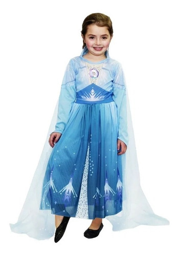 Frozen 2 Disfraz Elsa Celeste Talle 2 Int Cad 1015 New Toys
