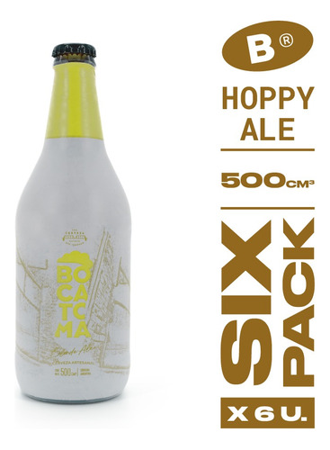Cerveza Bocatoma Hoppy Ale 500ml (pack X 6)
