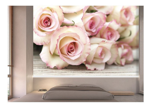 Papel De Parede Flores Rosas Romantico 3d M² Nfl204