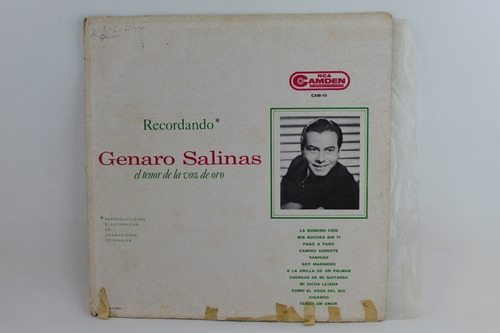 D936 Genaro Salinas El Tenor De La Voz De Oro -- Recordando