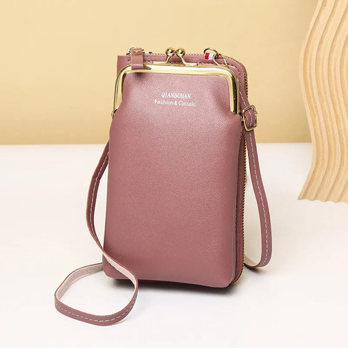 Monedero Largo For Mujer Con Mini Bolsa Pequeña De Color Ca