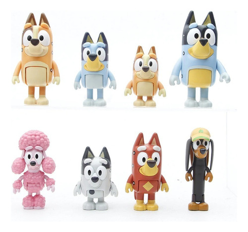 .. Figura De Bluey Family & Friends, Paquete De 8, Para ..