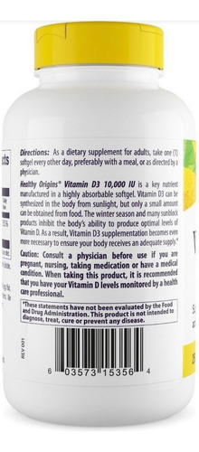 Suplemento En Cápsulas Moles Healthy Origins 360 Softgels Sem Sabor