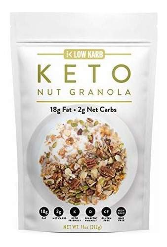 Granola Keto Nuez Coco Cereal Desayuno Salud Bajo Carb 312g