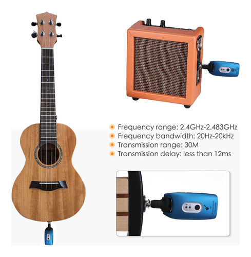 ! Batería Recargable Pick Up Para Guitarra Eléctrica De 2,4