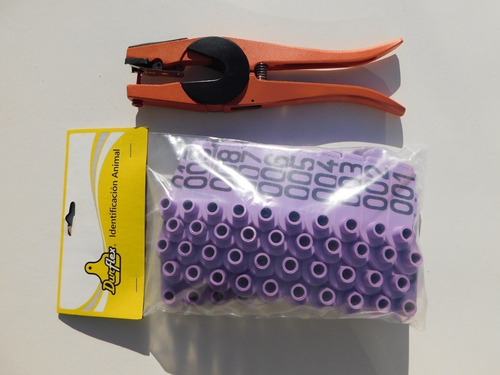 Pinza Para Caravanas + 50 Caravanas Durflex Chicas Numeradas