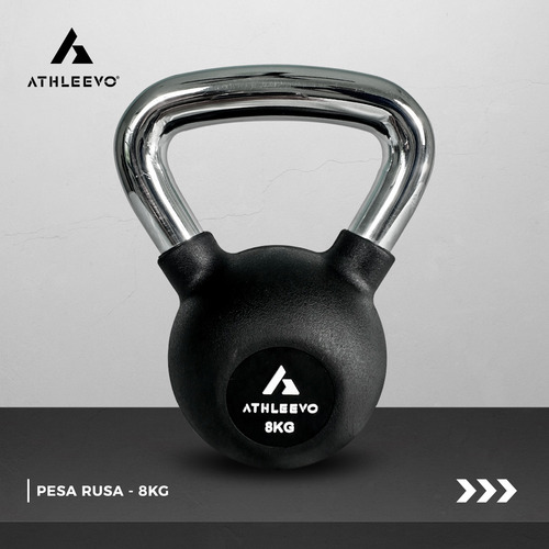 Athleevo Pesa Rusa De 8 Kg Crossfit Fitness Gym En Casa Color Negro