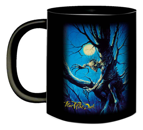 Caneca De Porcelana Iron Maiden Disco Fear Of The Dark Arte