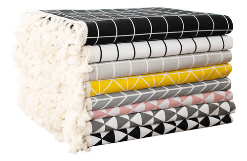 Mantel Impermeable De Madera De Damero De Color Liso