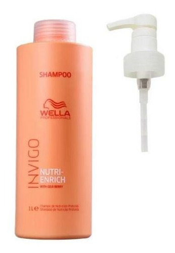 Kit Shampoo Wella Invigo Nutri Enrich 1000ml E Válvula Pump