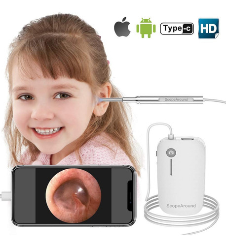 Otoscopio Ultra-slim 4.3mm Camara Hd Phone Scopearound