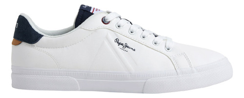 Tenis Pepe Jeans Hombre Kenton Flag M Blanco - Azul