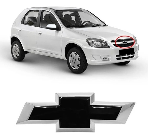 Imagem 1 de 1 de Emblema Gravata Frente Grade Logo Black Gm Celta 2009/2014