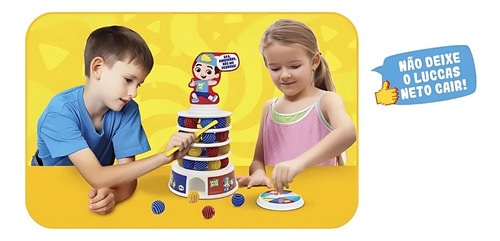 Jogo Avalanche Torre De Bolinhas Instáveis Luccas Neto Elka