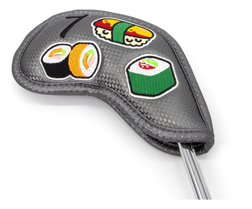 Juego De 10 Cubiertas De Cabeza De Hierro De Golf Gris-plata