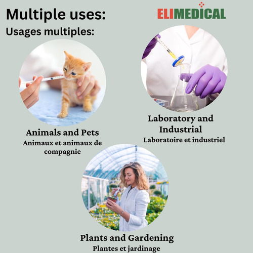 Elimedical Jeringa Veterinaria Sin Aguja, Luer Slip 3cc 100p