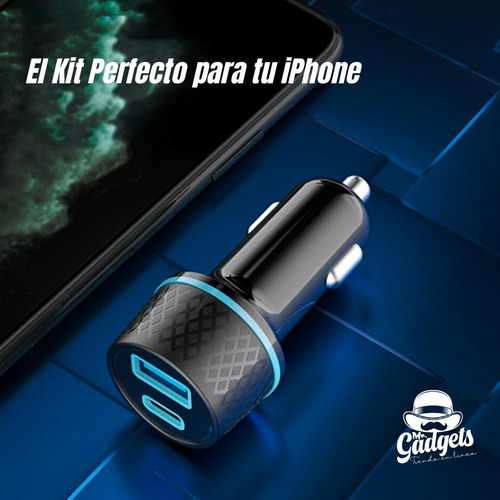Soporte Cargador + Adaptador Auto Coche Para iPhone Magsafe