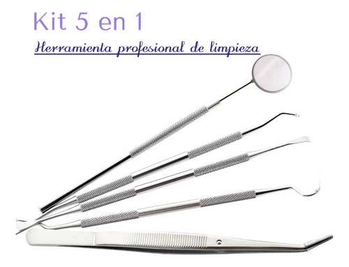 Kit De Limpieza Dental Profesional 5 En 1 Pieza