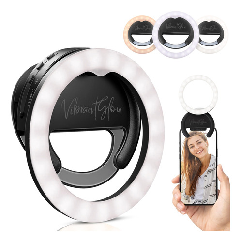 Anillo De Luz Giratorio Para Selfie Con Clip Usb-c