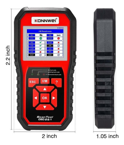 Konnwei Obdii - Lector De Códigos Para Escáner (kw850)